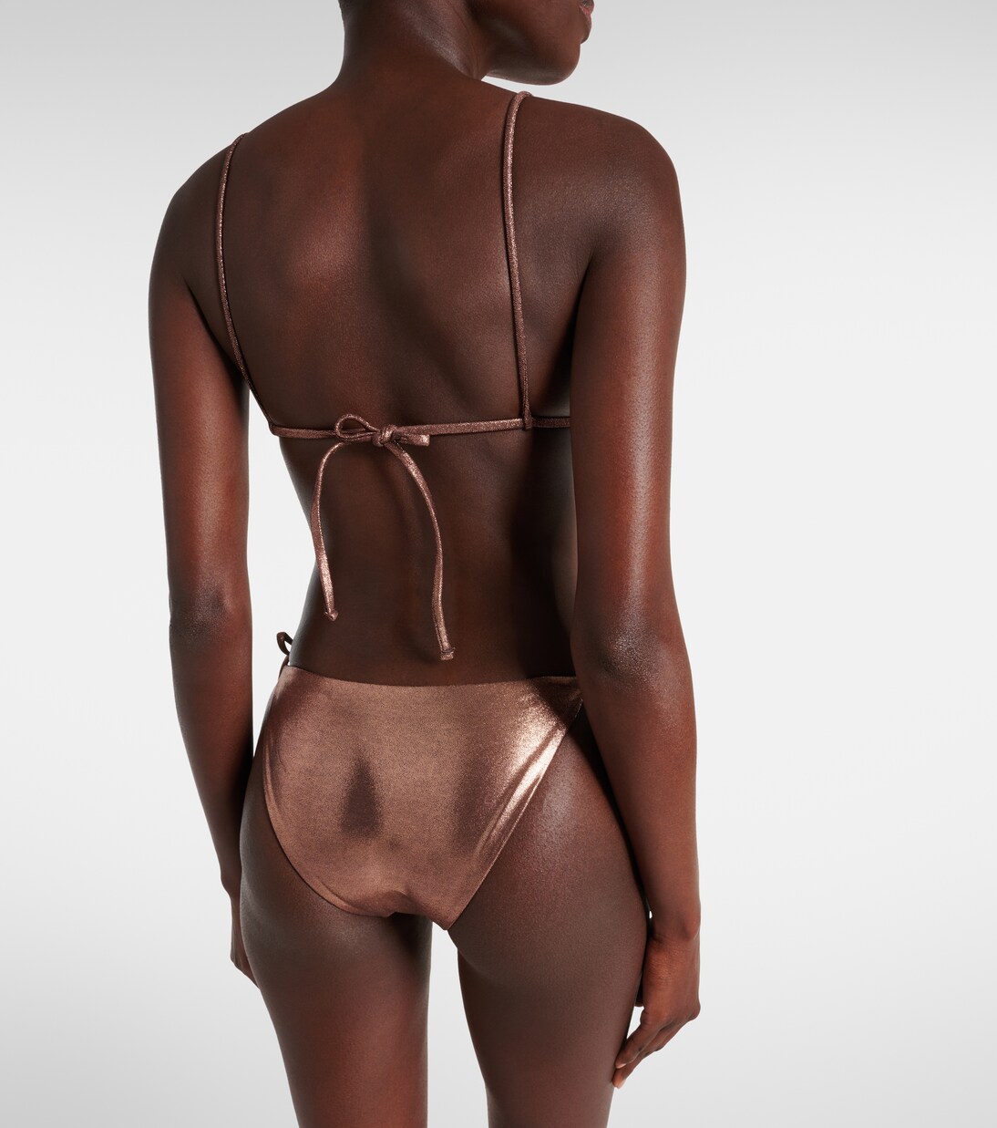 Ties lamé bikini bottoms  | Jade Swim