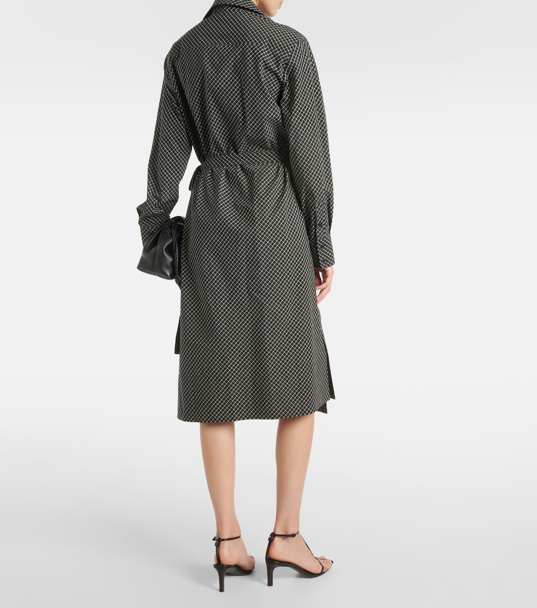 Robe portefeuille White Label Lane en coton à carreaux | Proenza Schouler