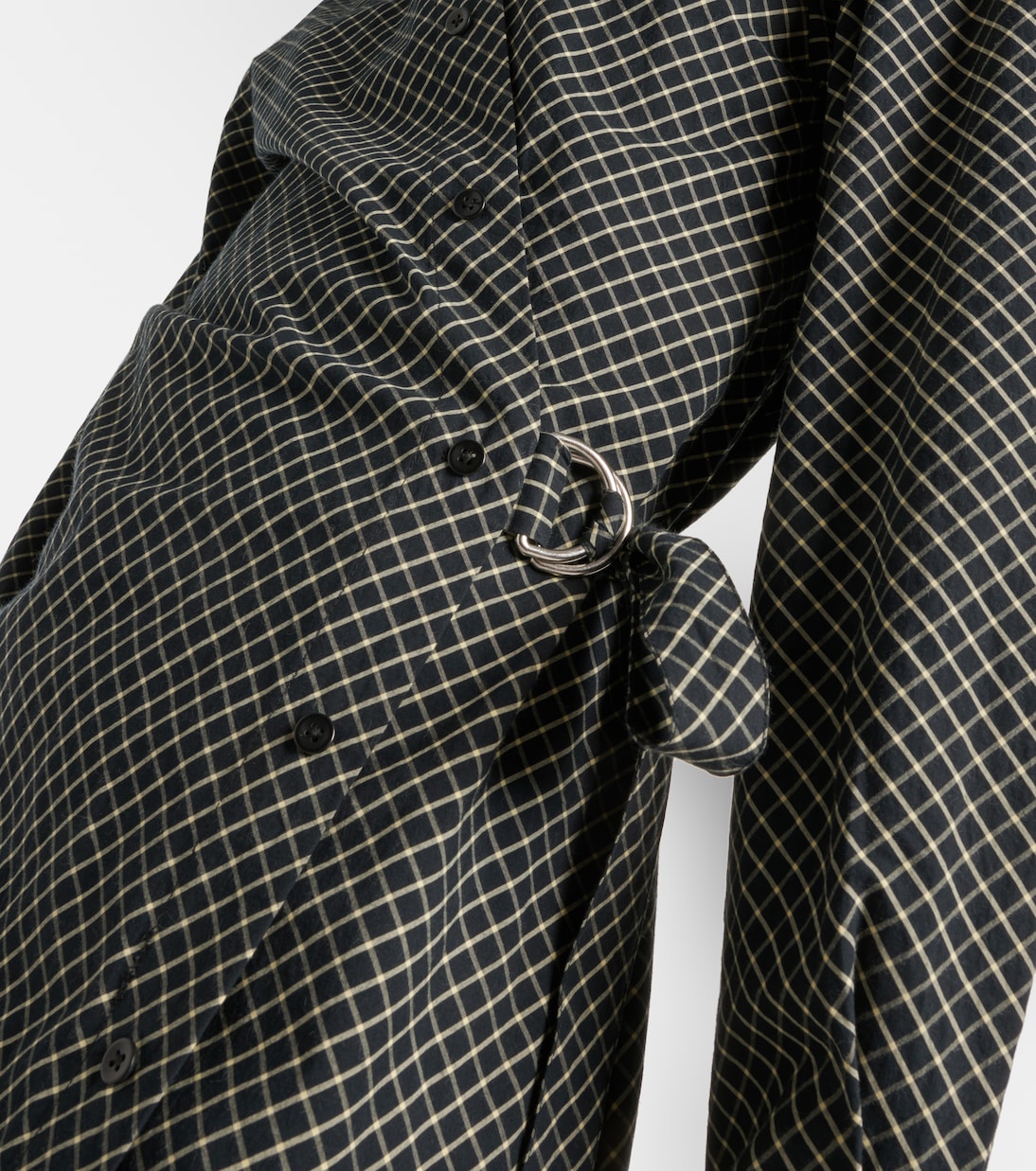 Robe portefeuille White Label Lane en coton à carreaux | Proenza Schouler