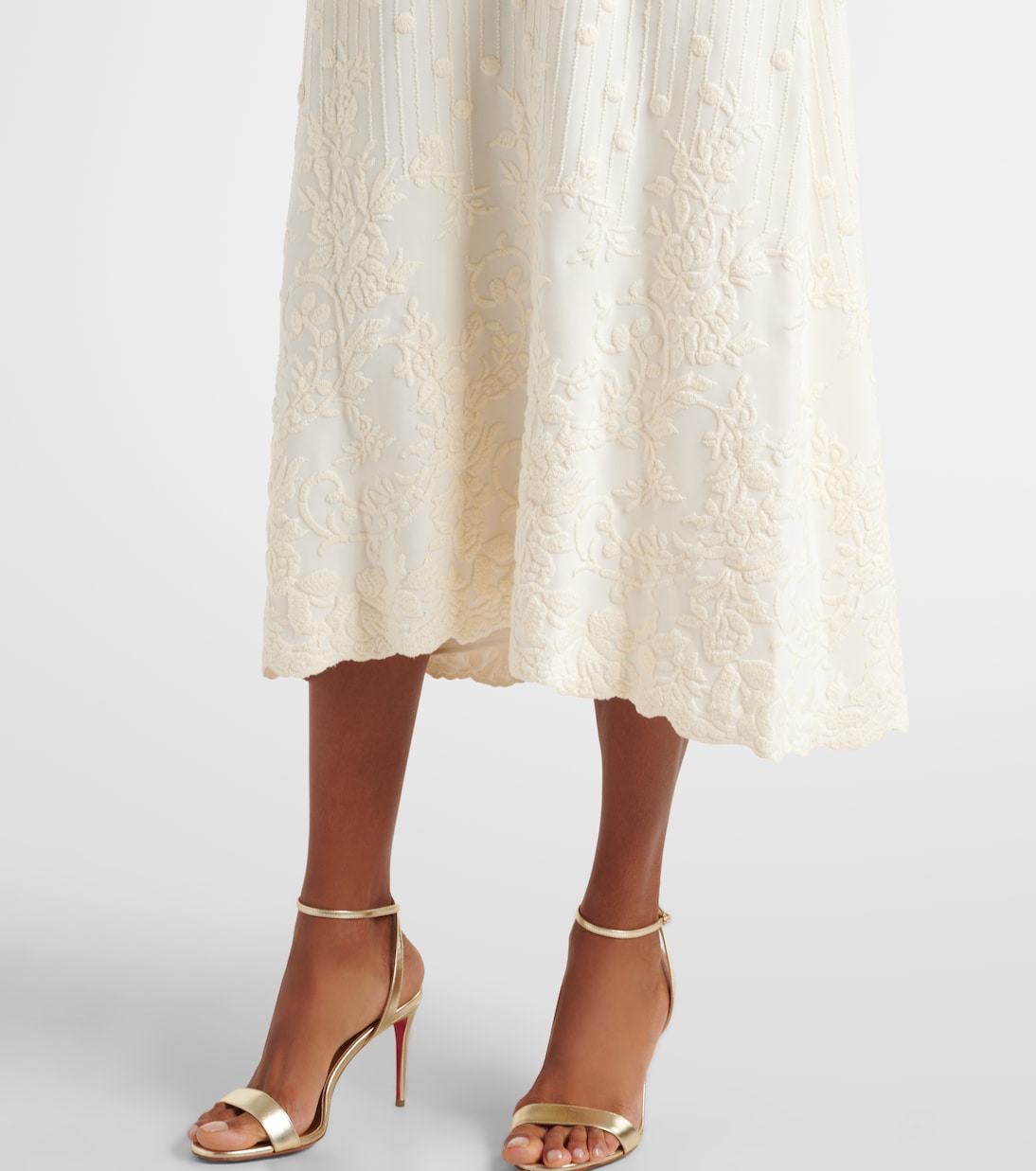 Embroidered cady midi dress | Elie Saab