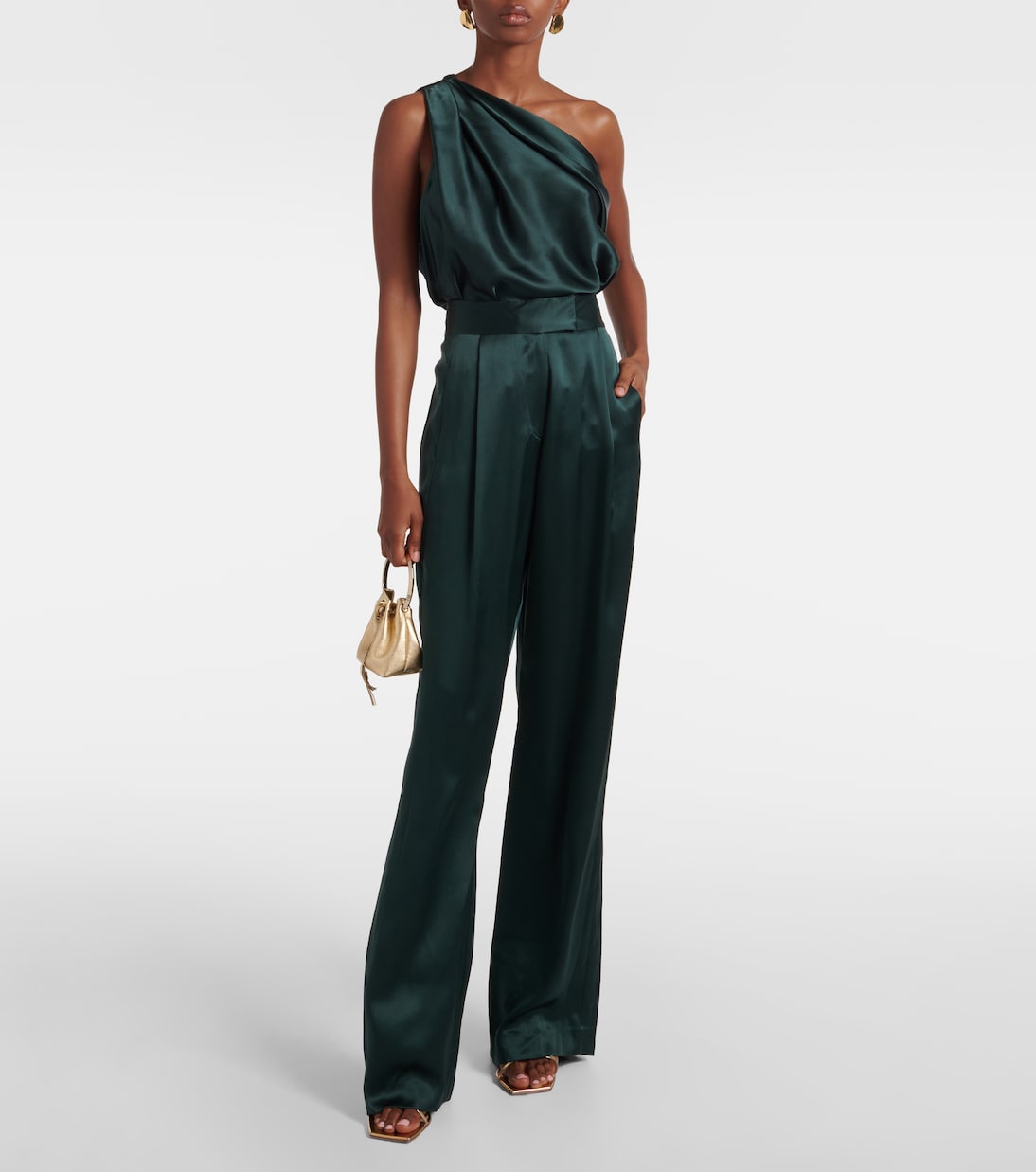 Silk one-shoulder top | The Sei