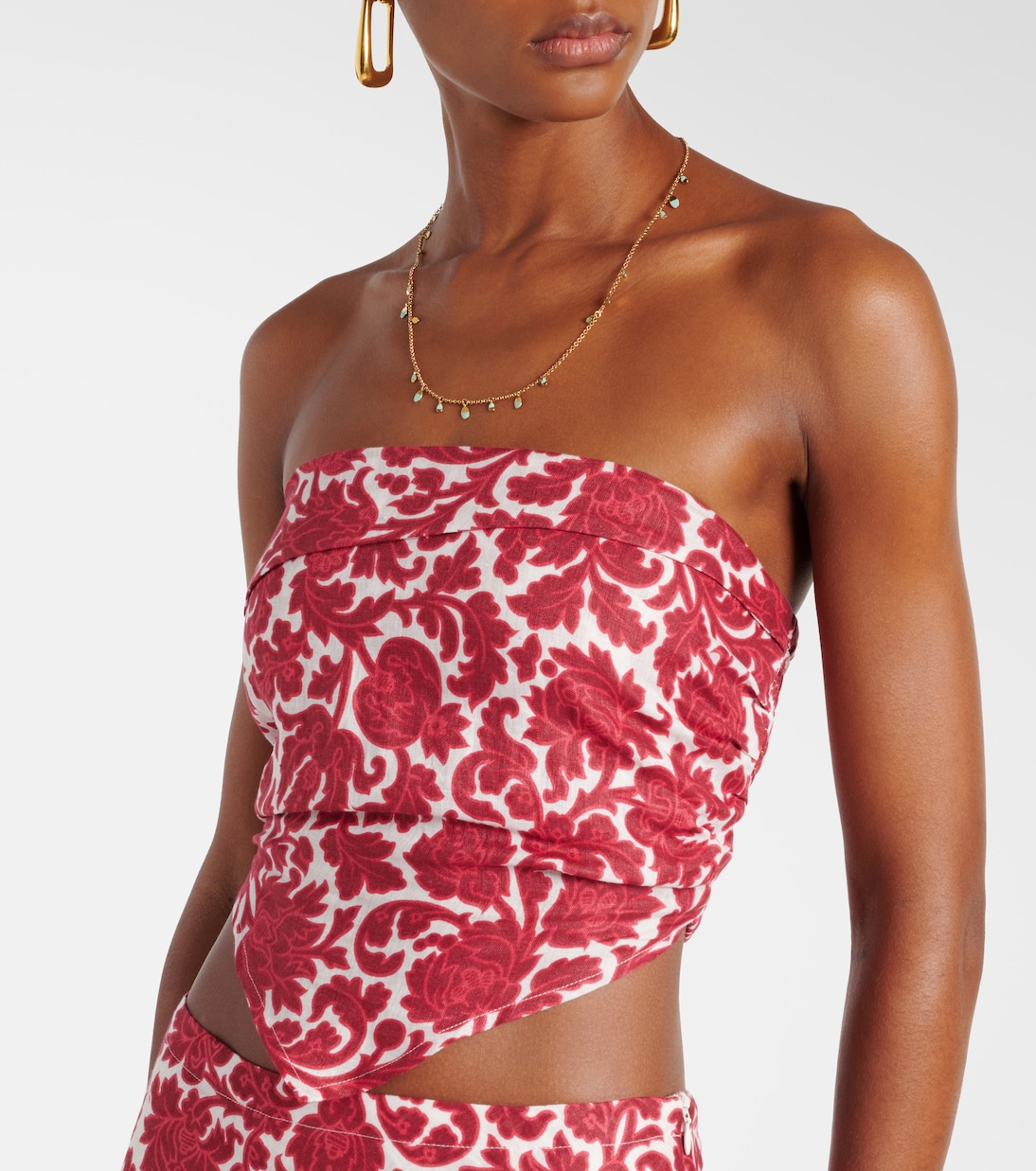 Bedrucktes Top Antibes aus Leinen | Faithfull