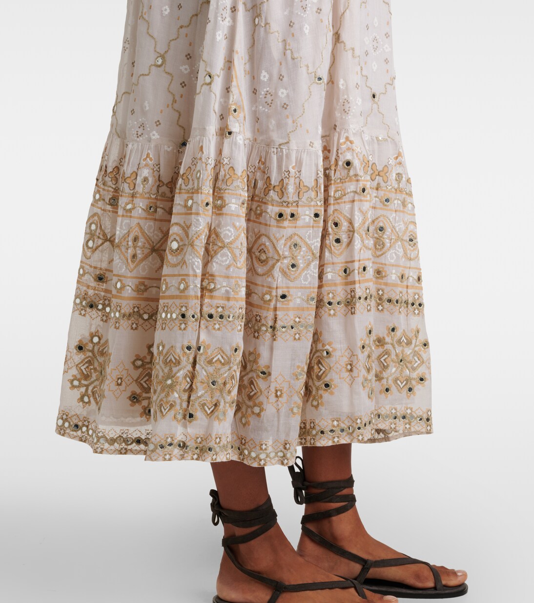 Robe midi Mosaic imprimée en coton | Juliet Dunn