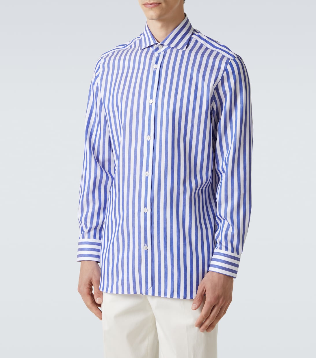 Bengal stripe cotton and linen shirt | Dunhill