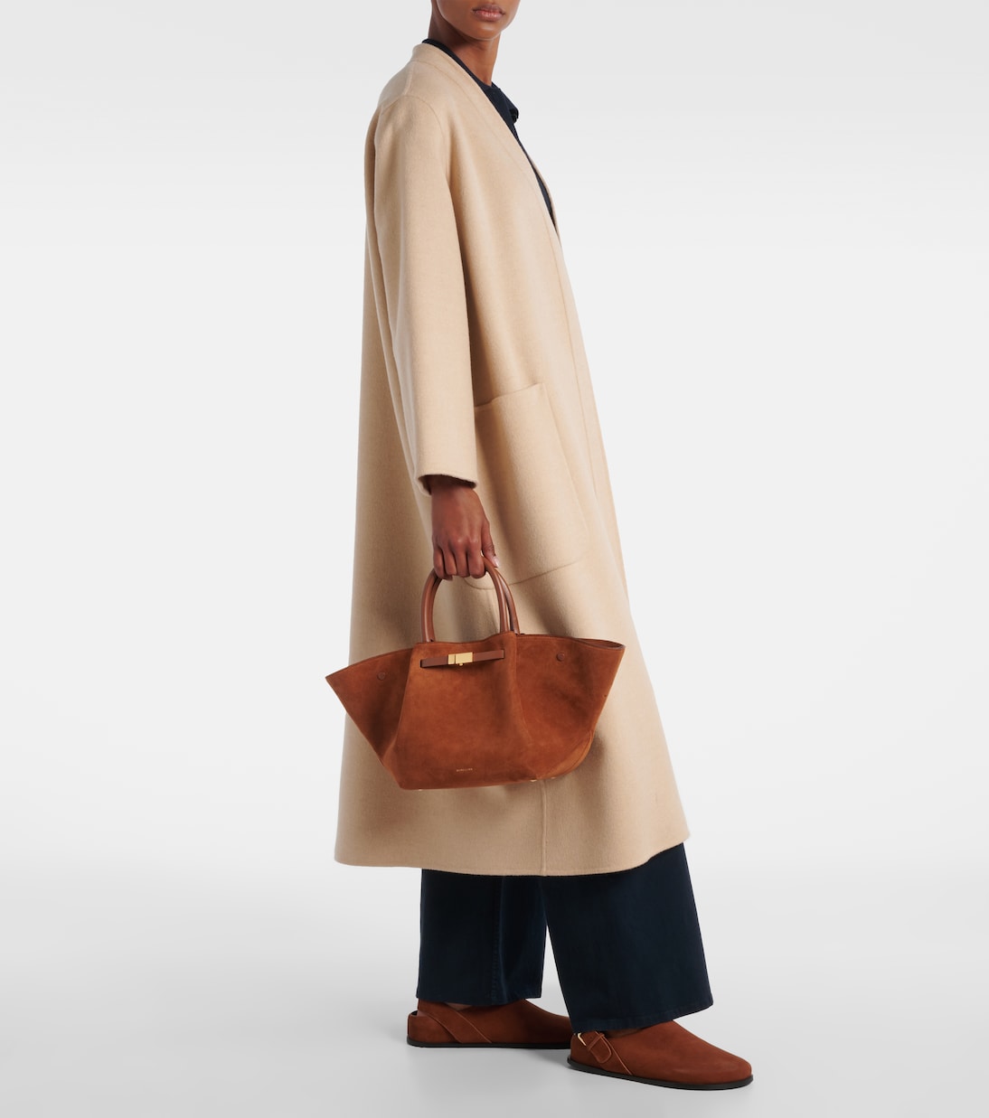 New York Midi suede tote bag | DeMellier