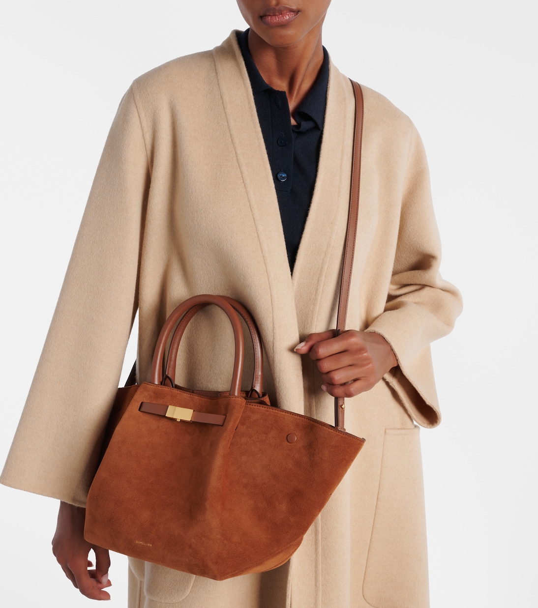 New York Midi suede tote bag | DeMellier