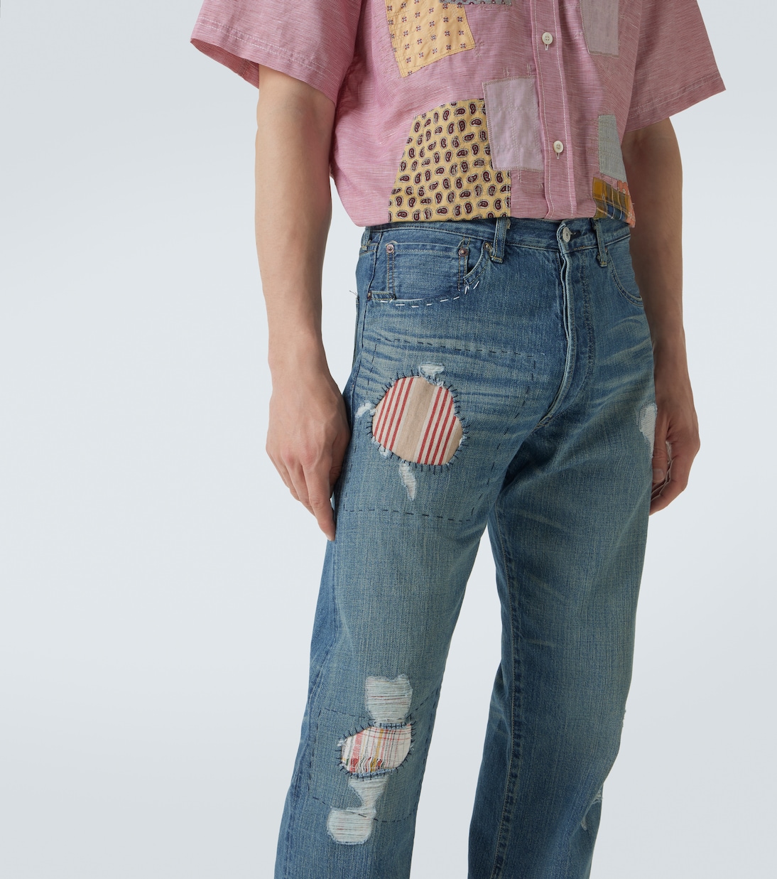 x Levi's® patchwork straight jeans | Junya Watanabe