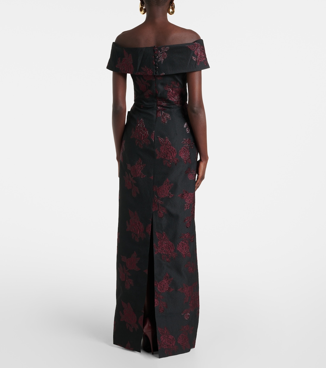 Abito lungo Florentina con scollo bardot | Rebecca Vallance