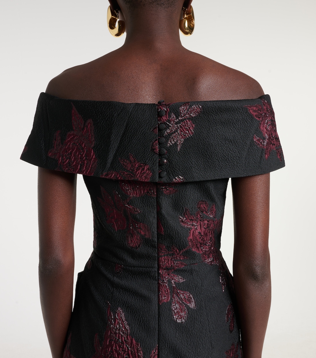 Abito lungo Florentina con scollo bardot | Rebecca Vallance