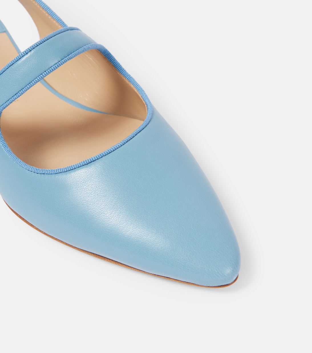 Campariflatsli leather slingback flats | Manolo Blahnik