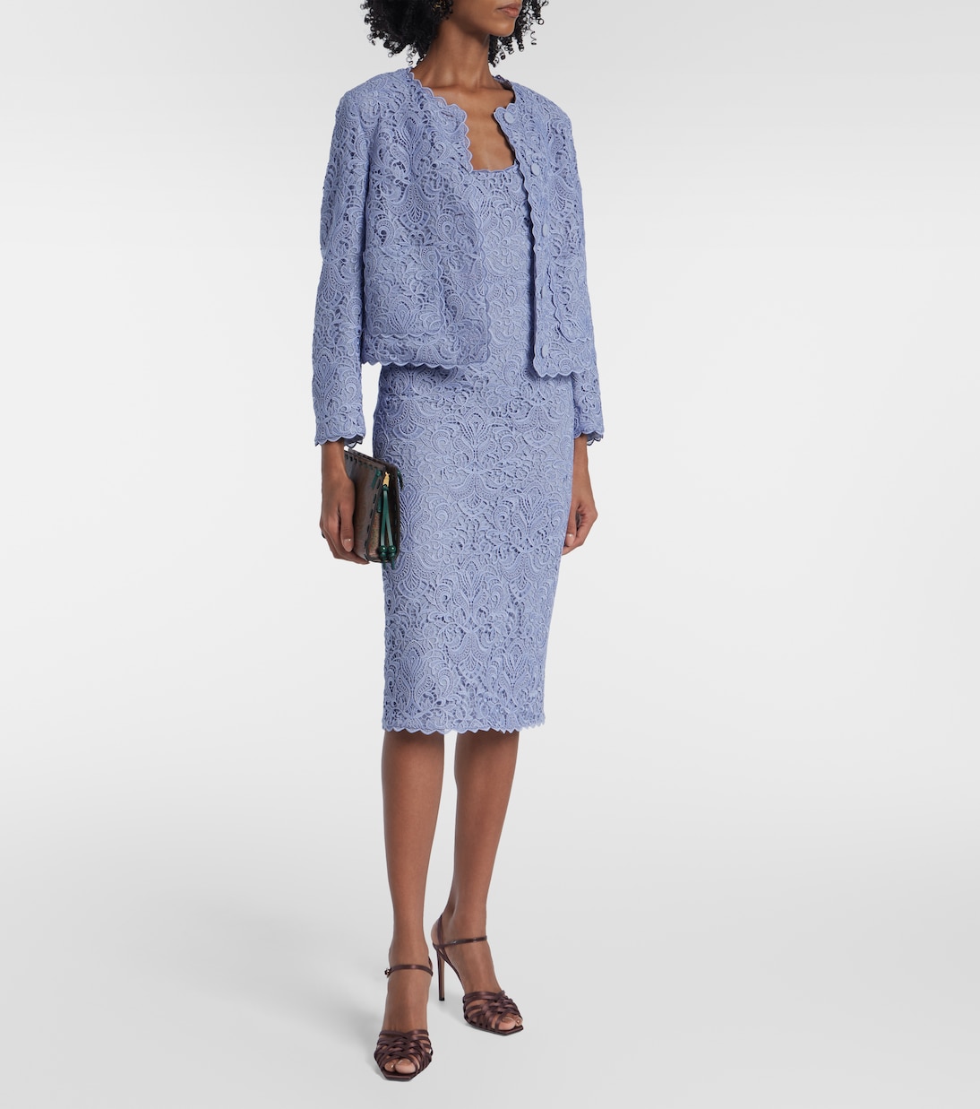 Macramé scalloped midi dress | Etro