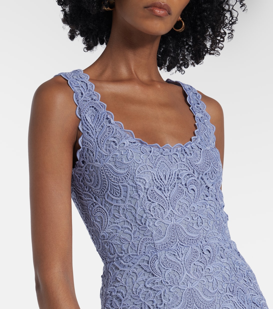 Macramé scalloped midi dress | Etro