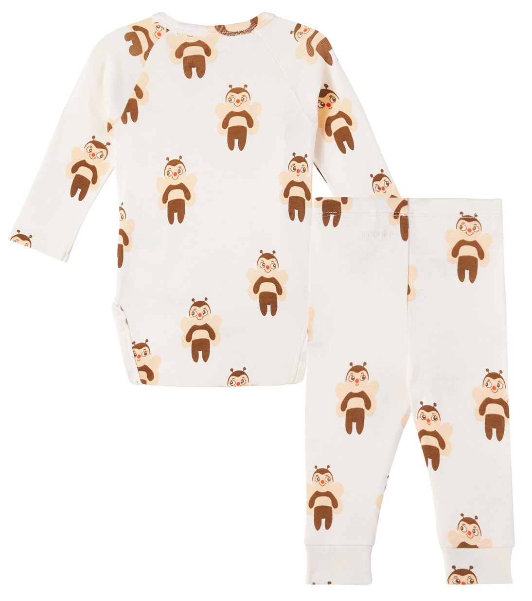Baby printed cotton bodysuit and pants set | Mini Rodini