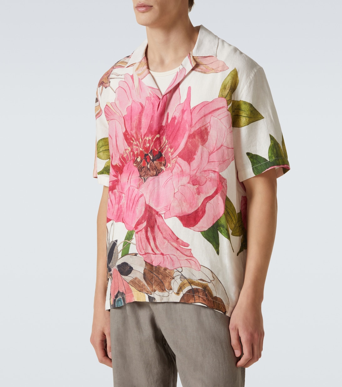 Maitan floral linen bowling shirt | Orlebar Brown