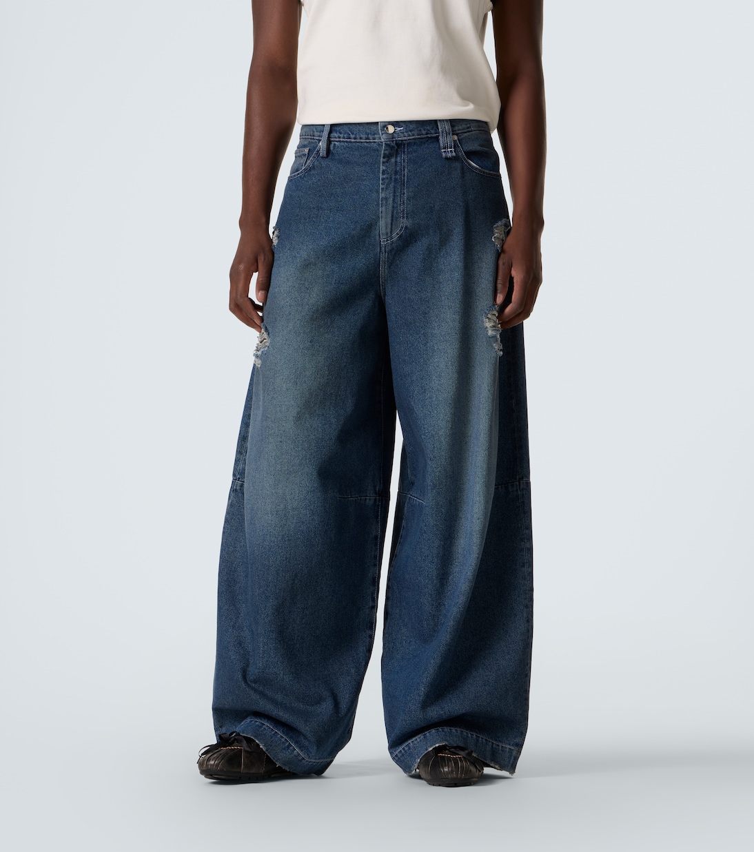 Distressed wide-leg jeans | Simone Rocha