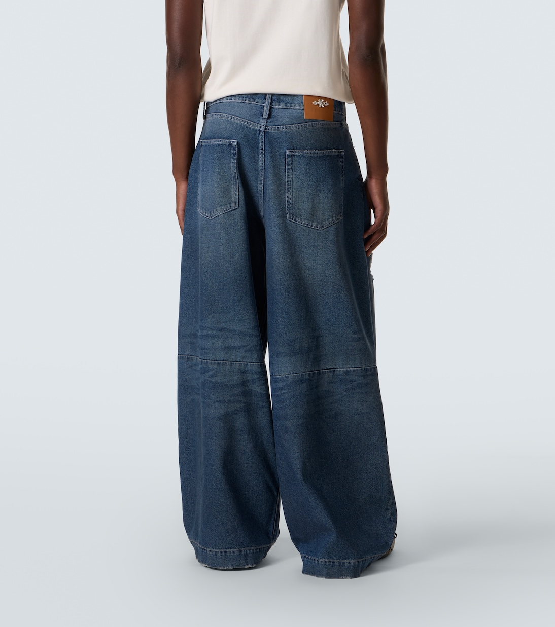 Distressed wide-leg jeans | Simone Rocha