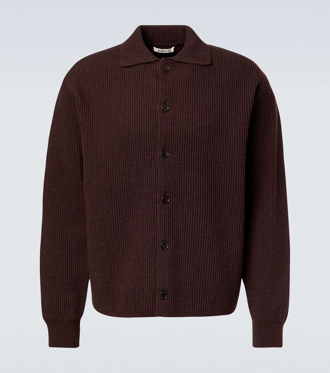 Ribbed-knit wool cardigan | Auralee