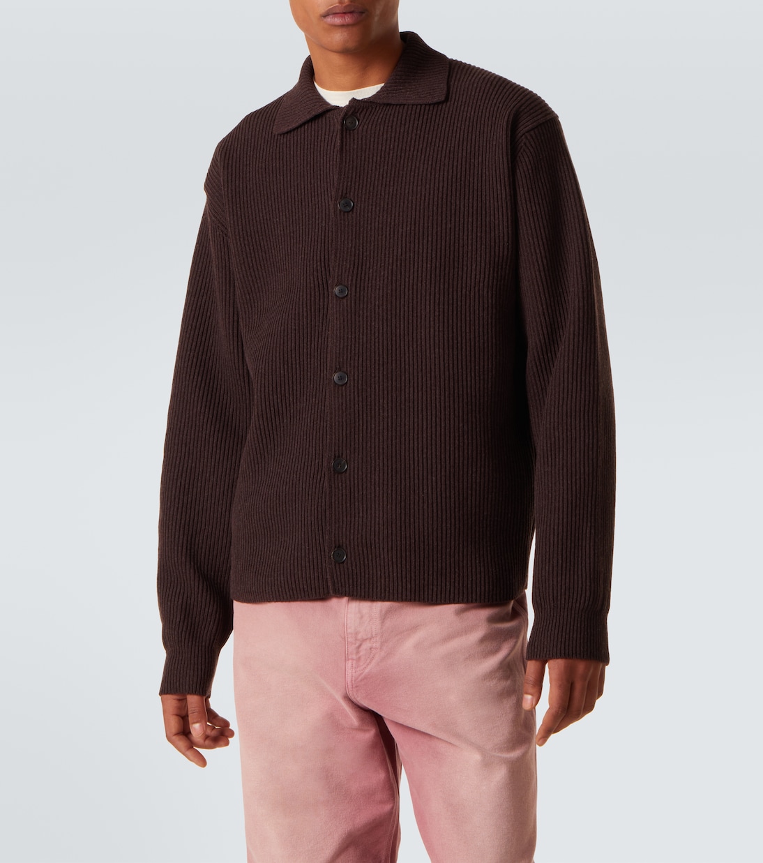 Ribbed-knit wool cardigan | Auralee