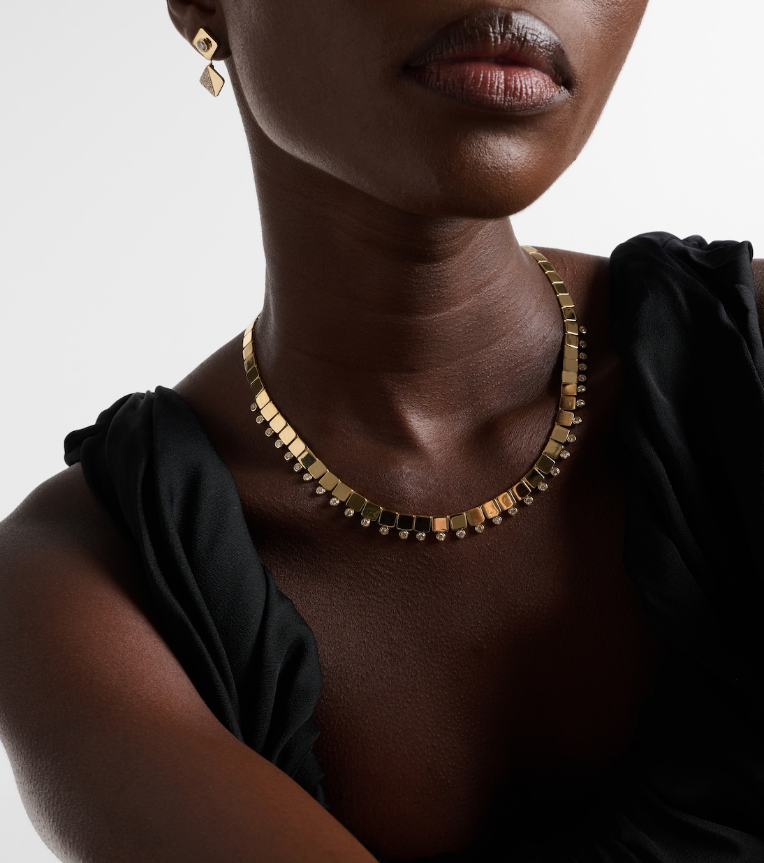 18kt gold necklace with diamonds | Ileana Makri