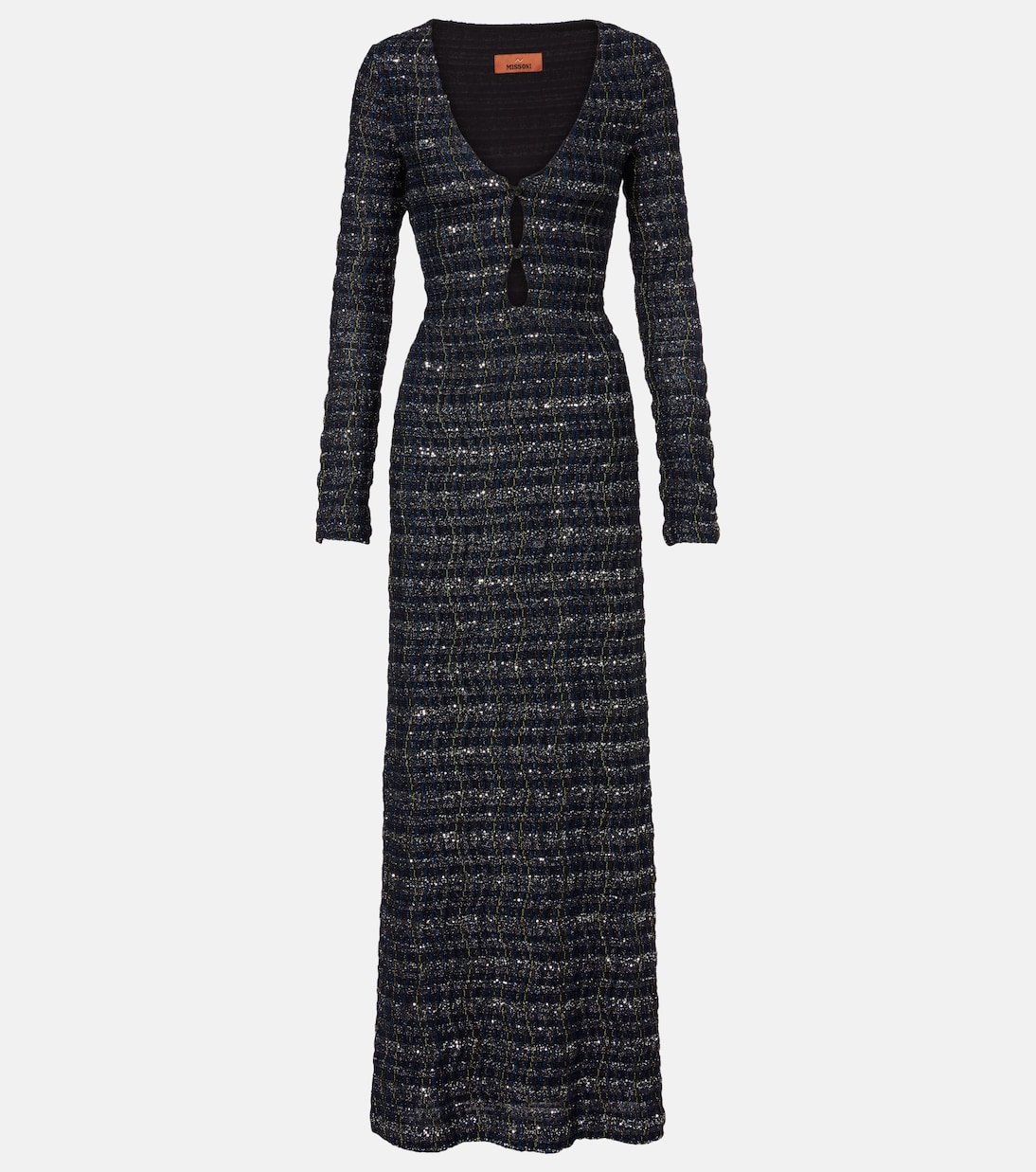 Maxikleid aus Tweed mit Pailletten | Missoni