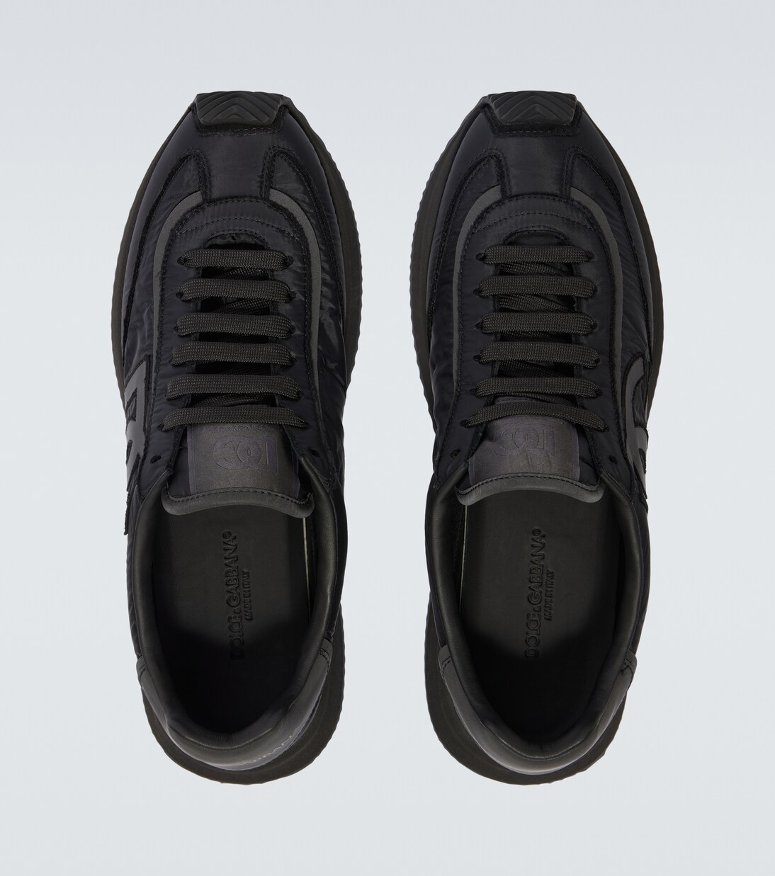 Sneakers in canvas con pelle | Dolce&Gabbana