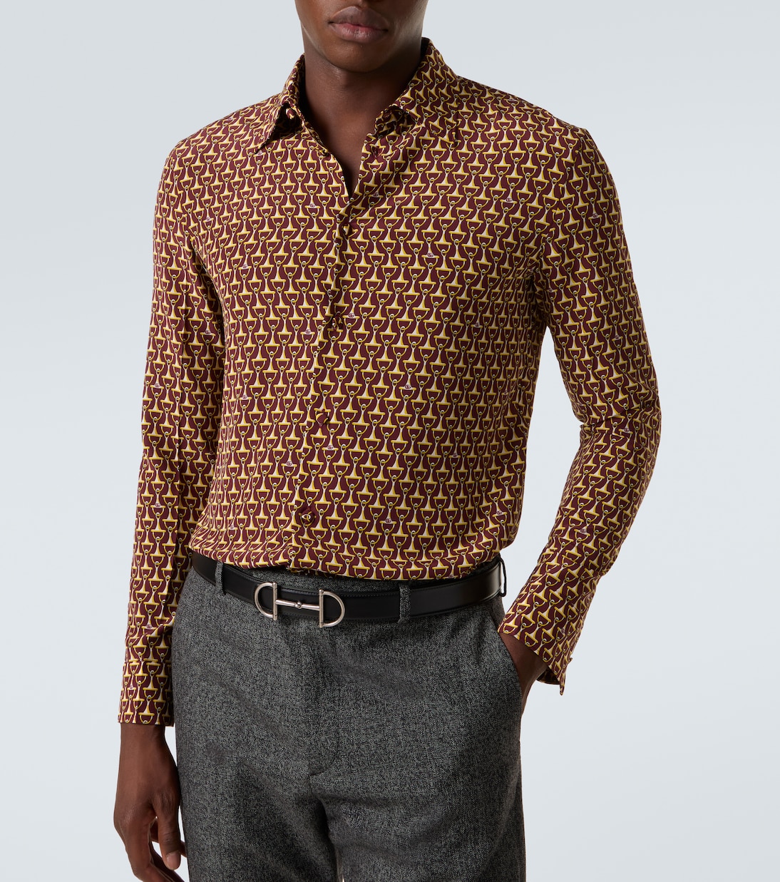 Chemise imprimée en soie | Gucci