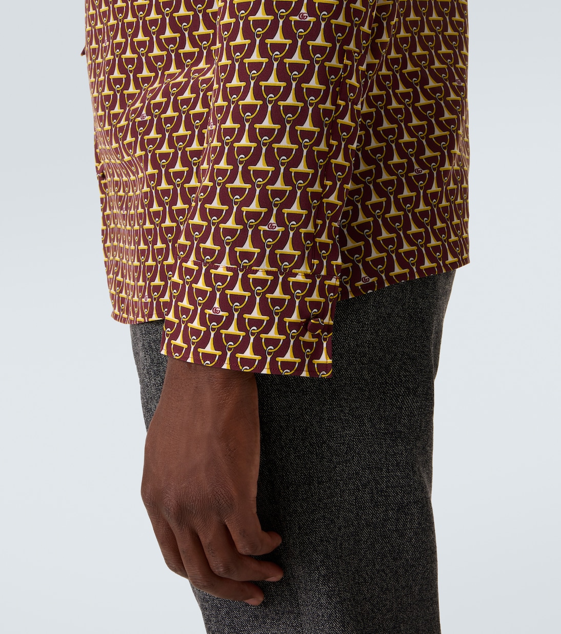 Chemise imprimée en soie | Gucci