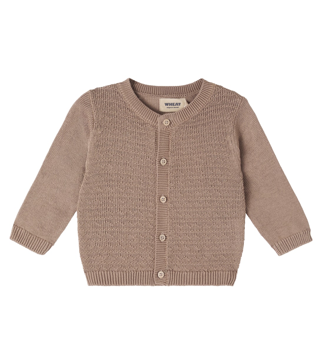 Baby - Cardigan Bjørn in cotone | Wheat