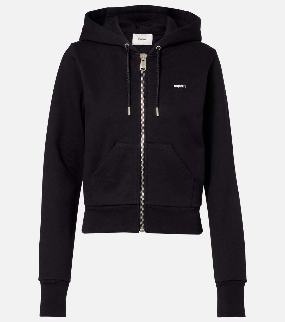 Cotton-blend jersey zip-up hoodie | Coperni