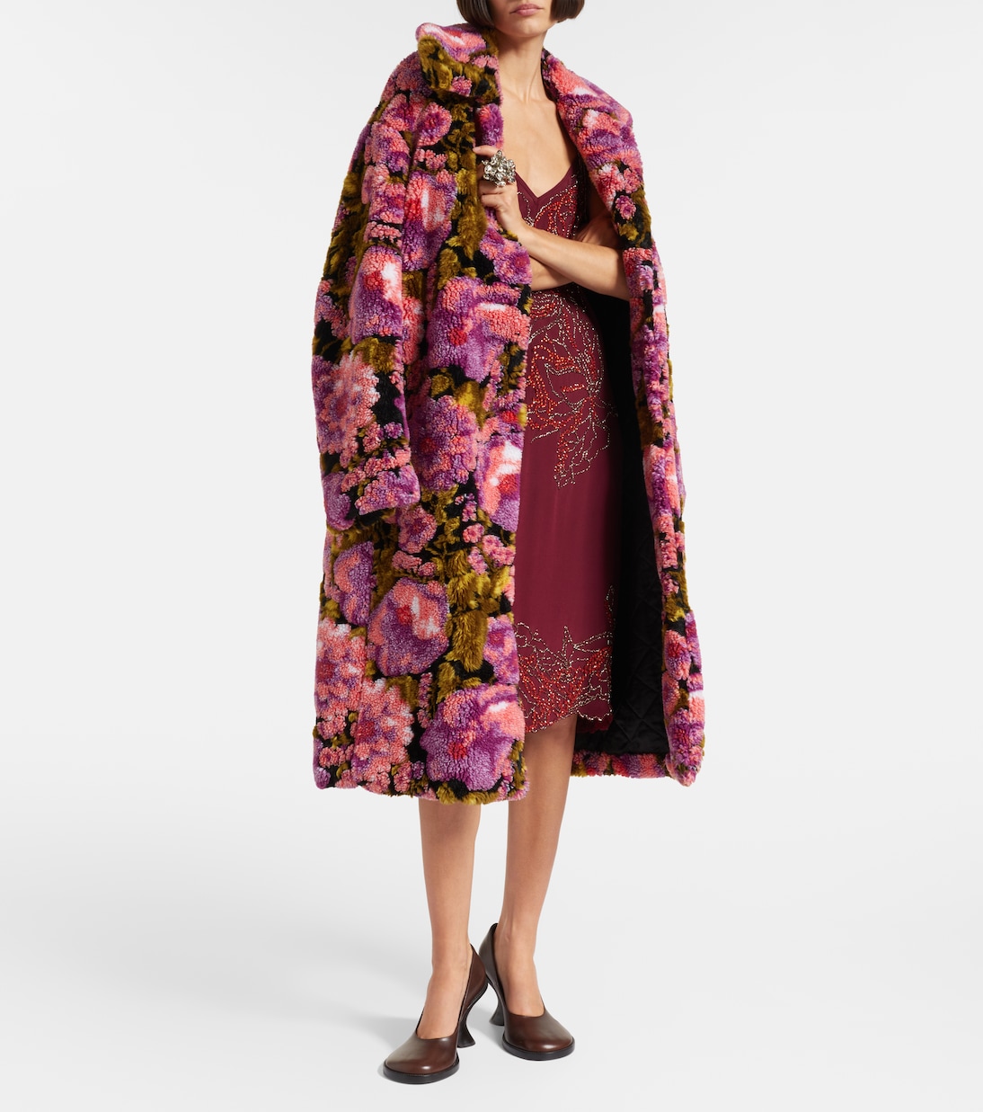 Abito sottoveste in seta con perline | Dries Van Noten