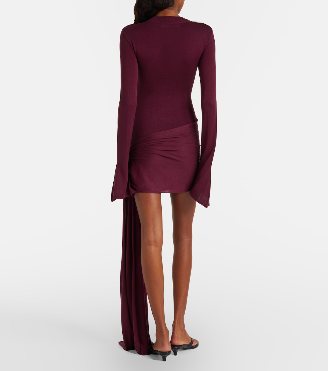 Draped silk-blend jersey minidress | Aya Muse