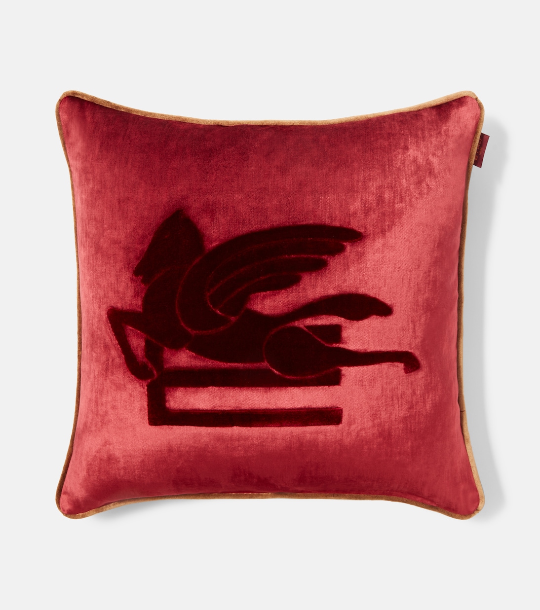 Pegaso embroidered velvet cushion | Etro