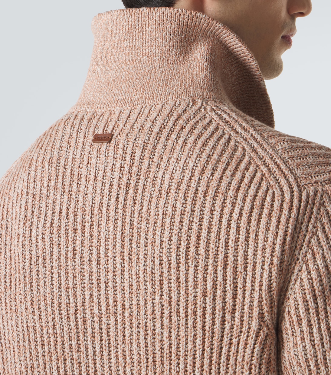 Cotton mouliné zip-up cardigan | Tod's