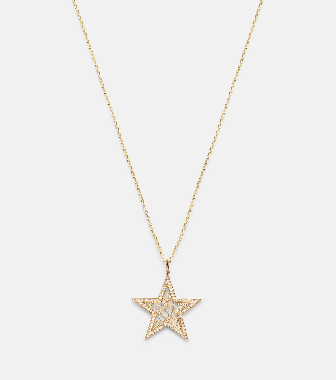 Collana Icon Wallpaper Star in oro 14kt con diamanti | Sydney Evan