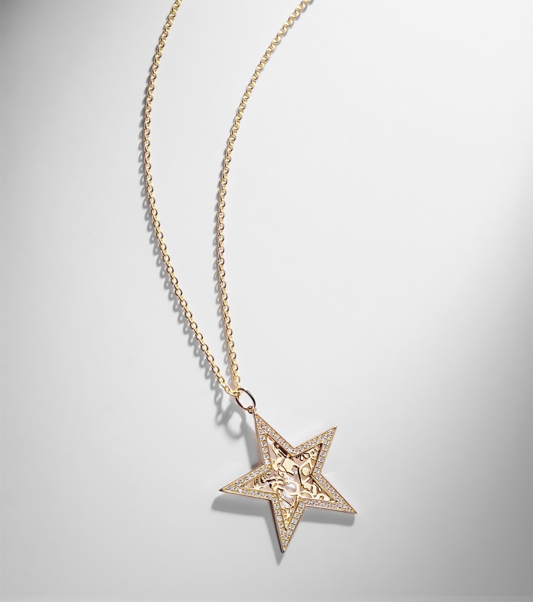Collana Icon Wallpaper Star in oro 14kt con diamanti | Sydney Evan