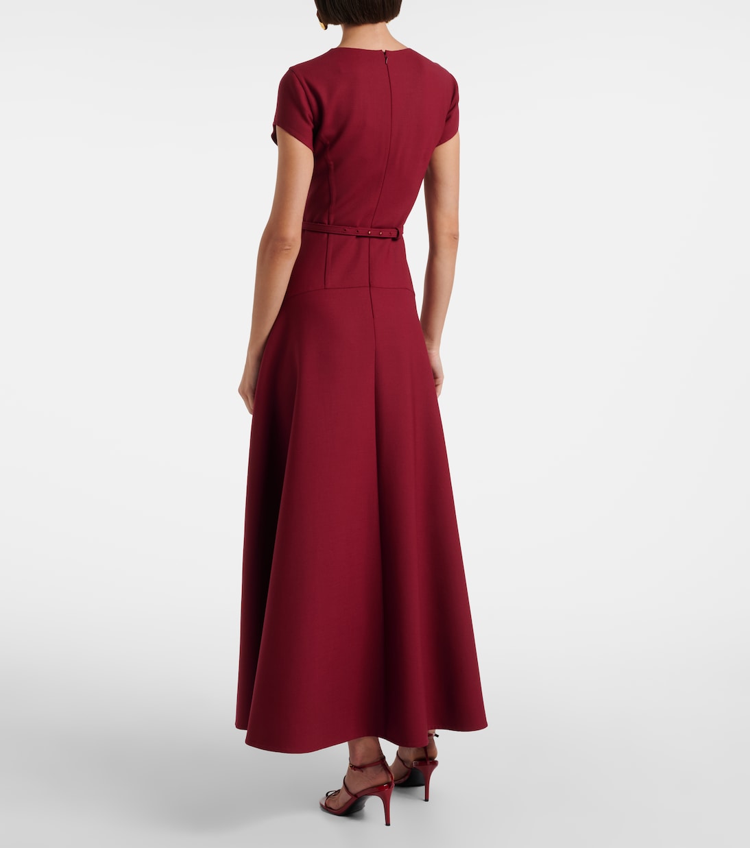 Maxikleid aus Crêpe aus einem Wollgemisch | Oscar de la Renta