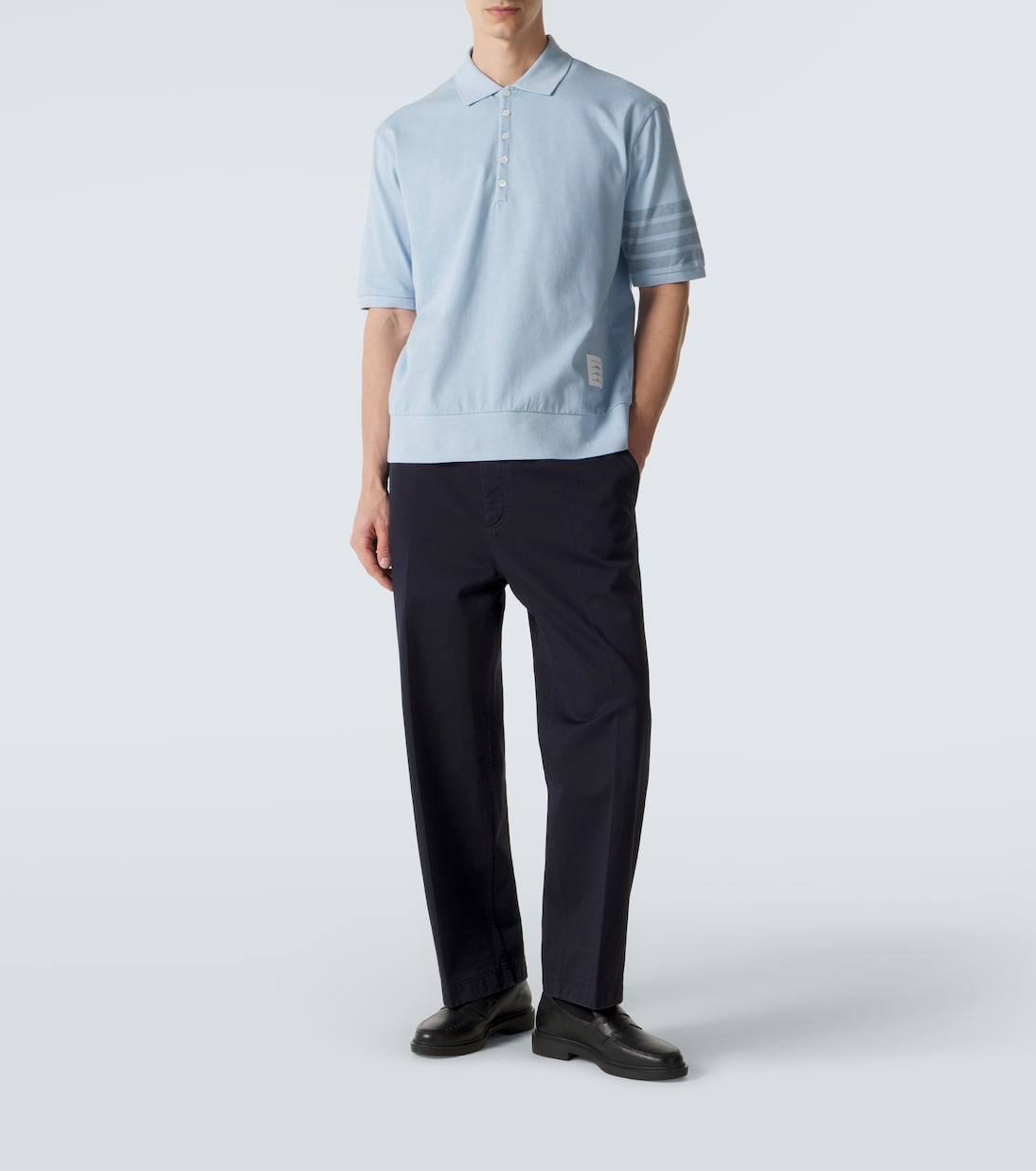 Poloshirt 4-Bar aus Baumwoll-Jersey | Thom Browne