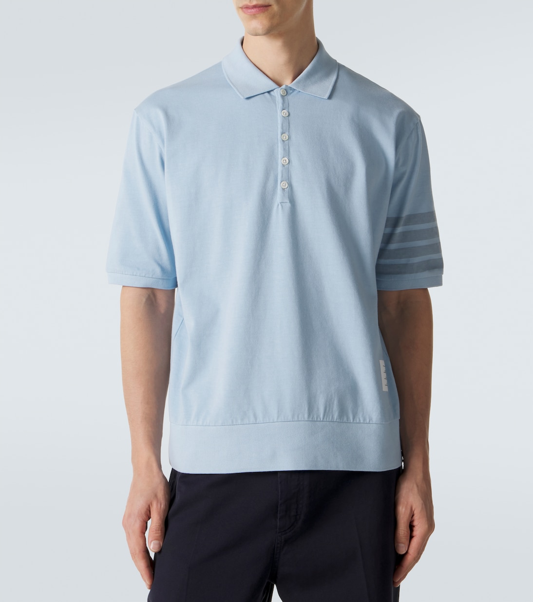 Poloshirt 4-Bar aus Baumwoll-Jersey | Thom Browne
