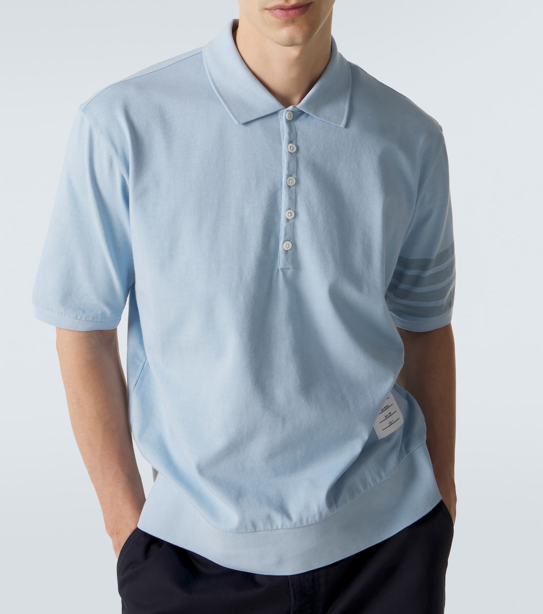 Poloshirt 4-Bar aus Baumwoll-Jersey | Thom Browne