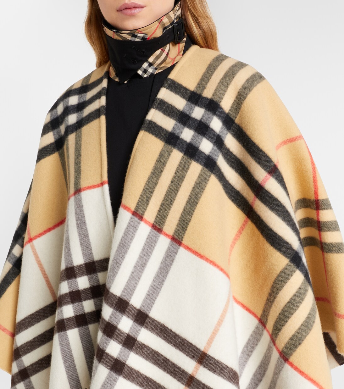 Burberry Check cashmere and wool shawl | Burberry