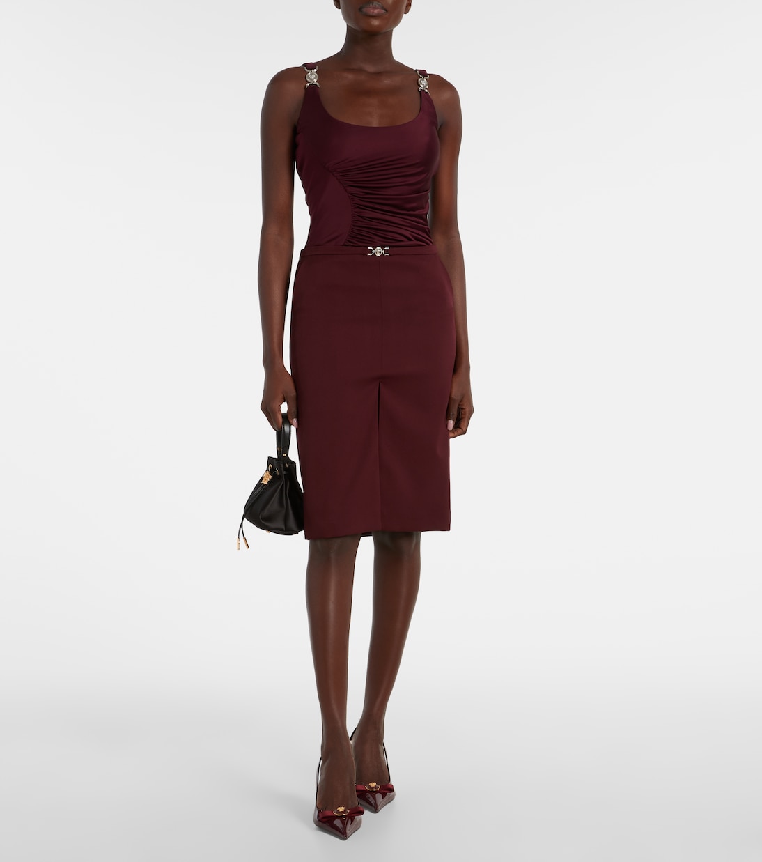 Bleistiftrock Medusa aus Wollgabardine | Versace