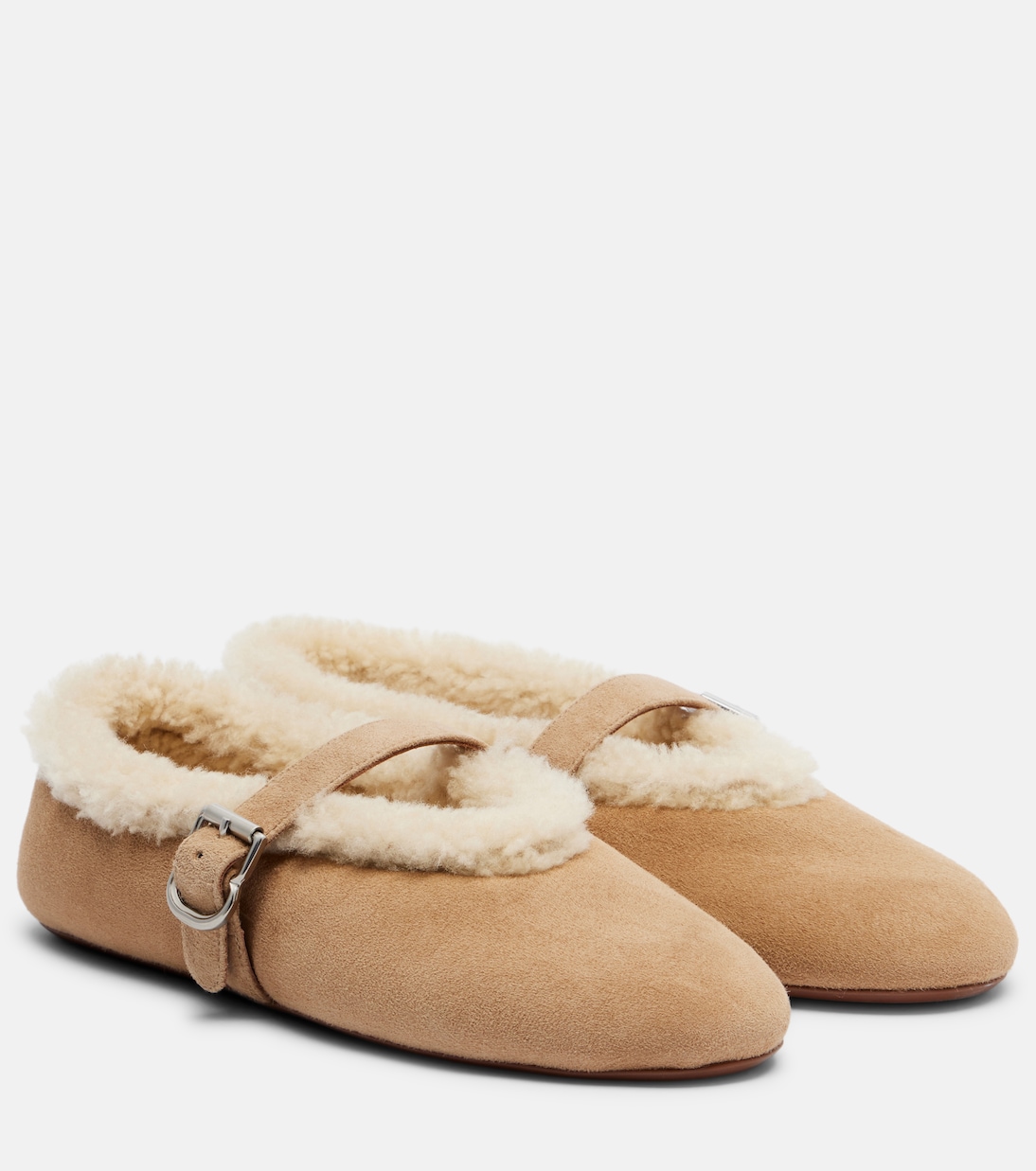 Ballerines en daim et shearling | Alaïa