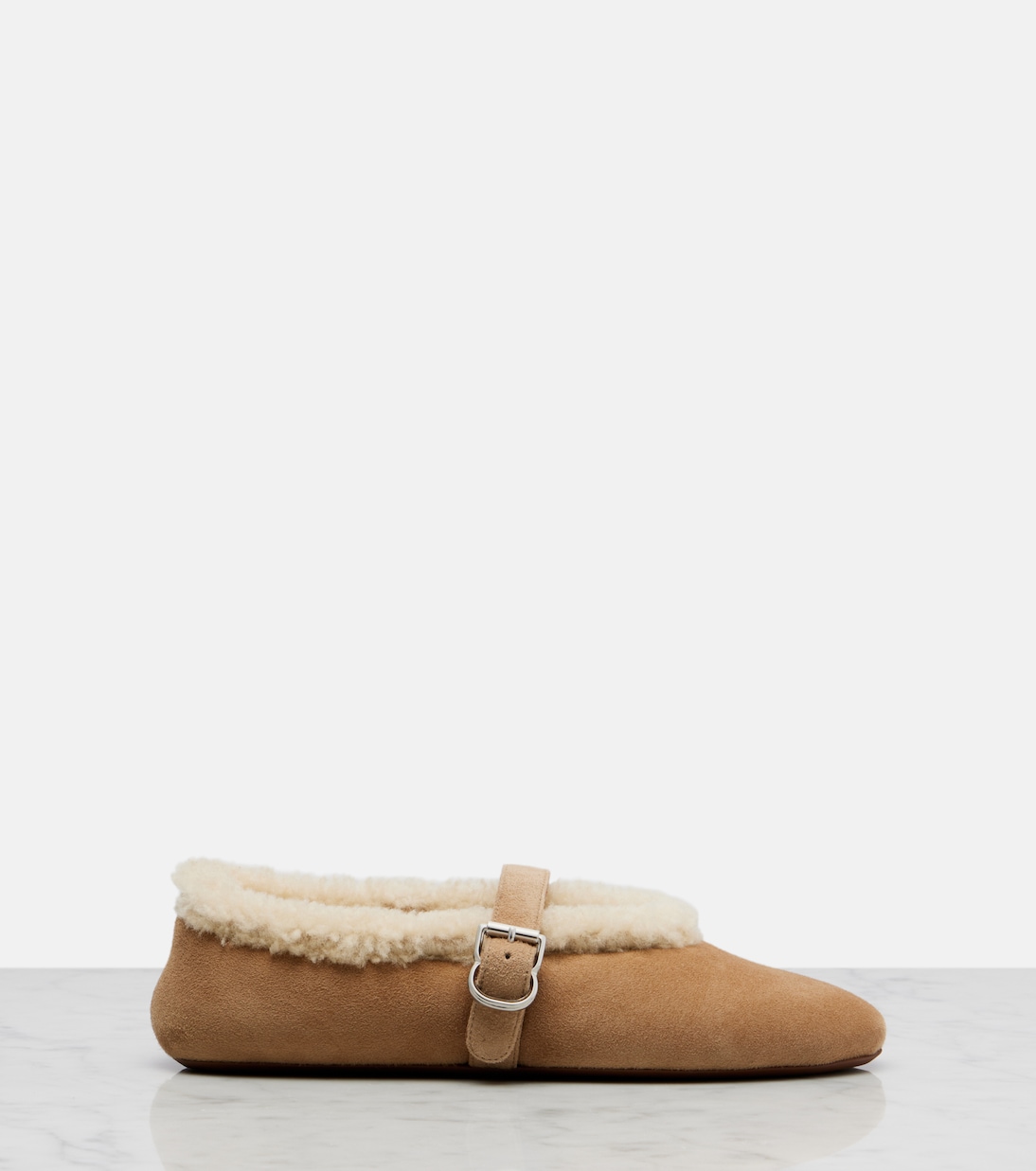 Ballerines en daim et shearling | Alaïa