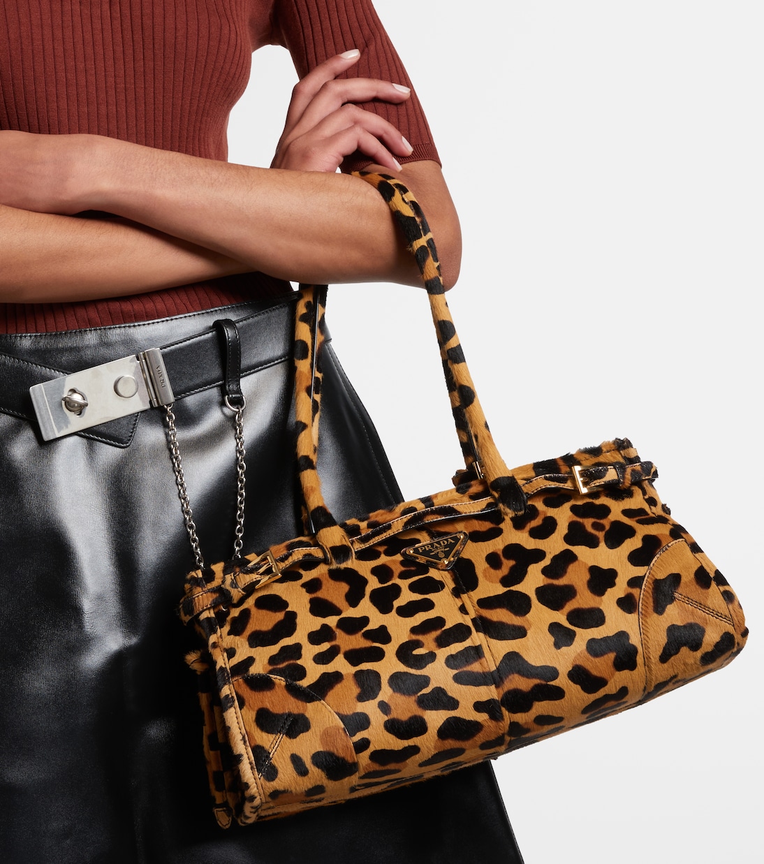 Prada Bonnie Medium calf hair shoulder bag | Prada