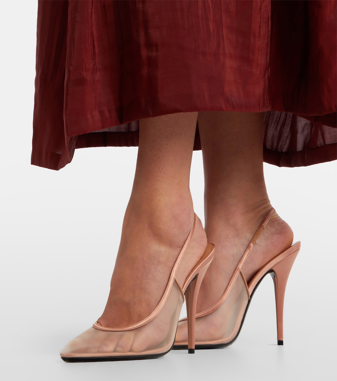 Pumps slingback Anita 110 in mesh | Saint Laurent