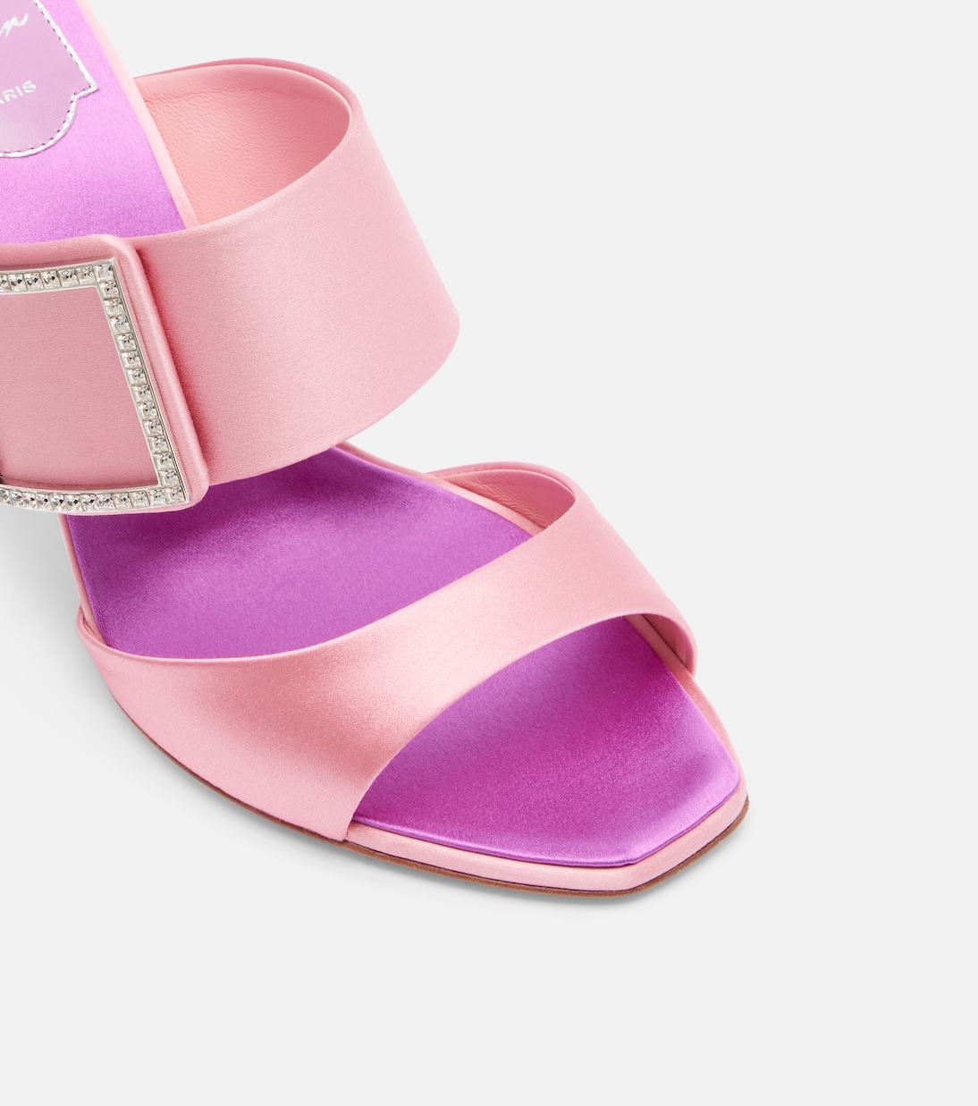 Trompette 85 embellished satin mules | Roger Vivier