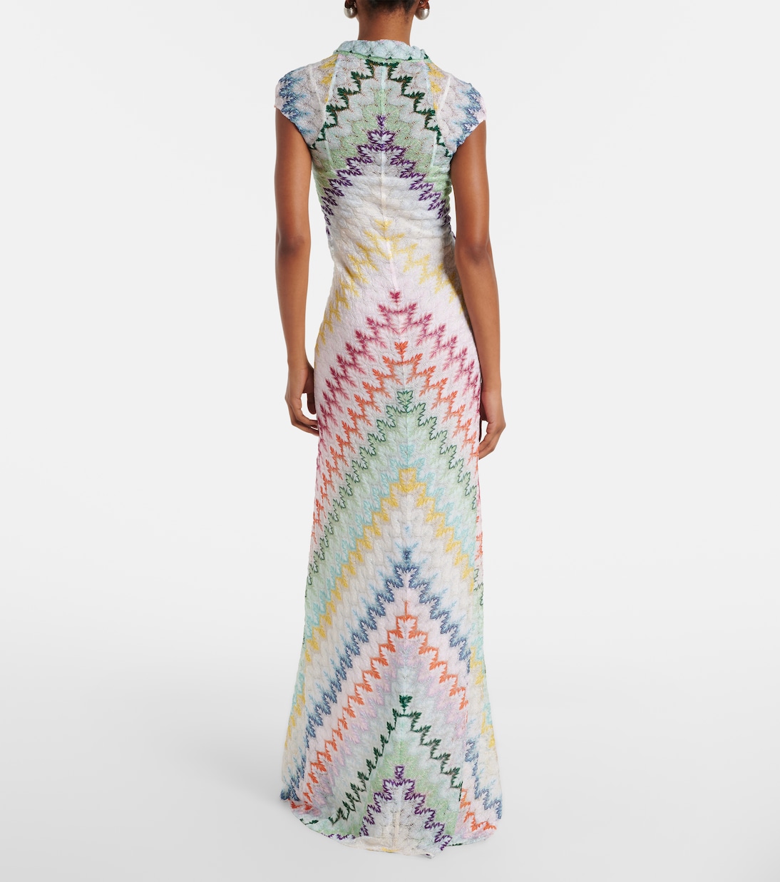 Zigzag lamé maxi dress | Missoni