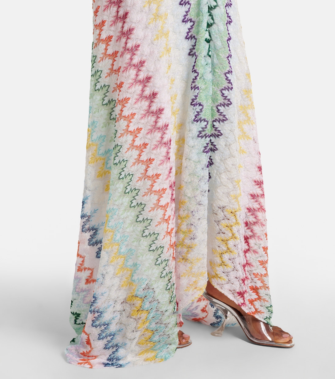 Zigzag lamé maxi dress | Missoni
