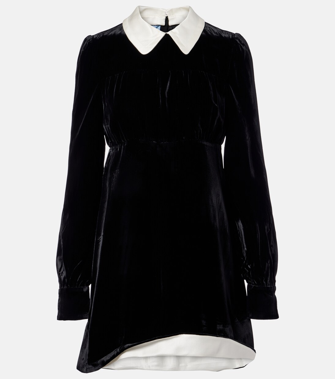 Asymmetric velvet minidress | Prada