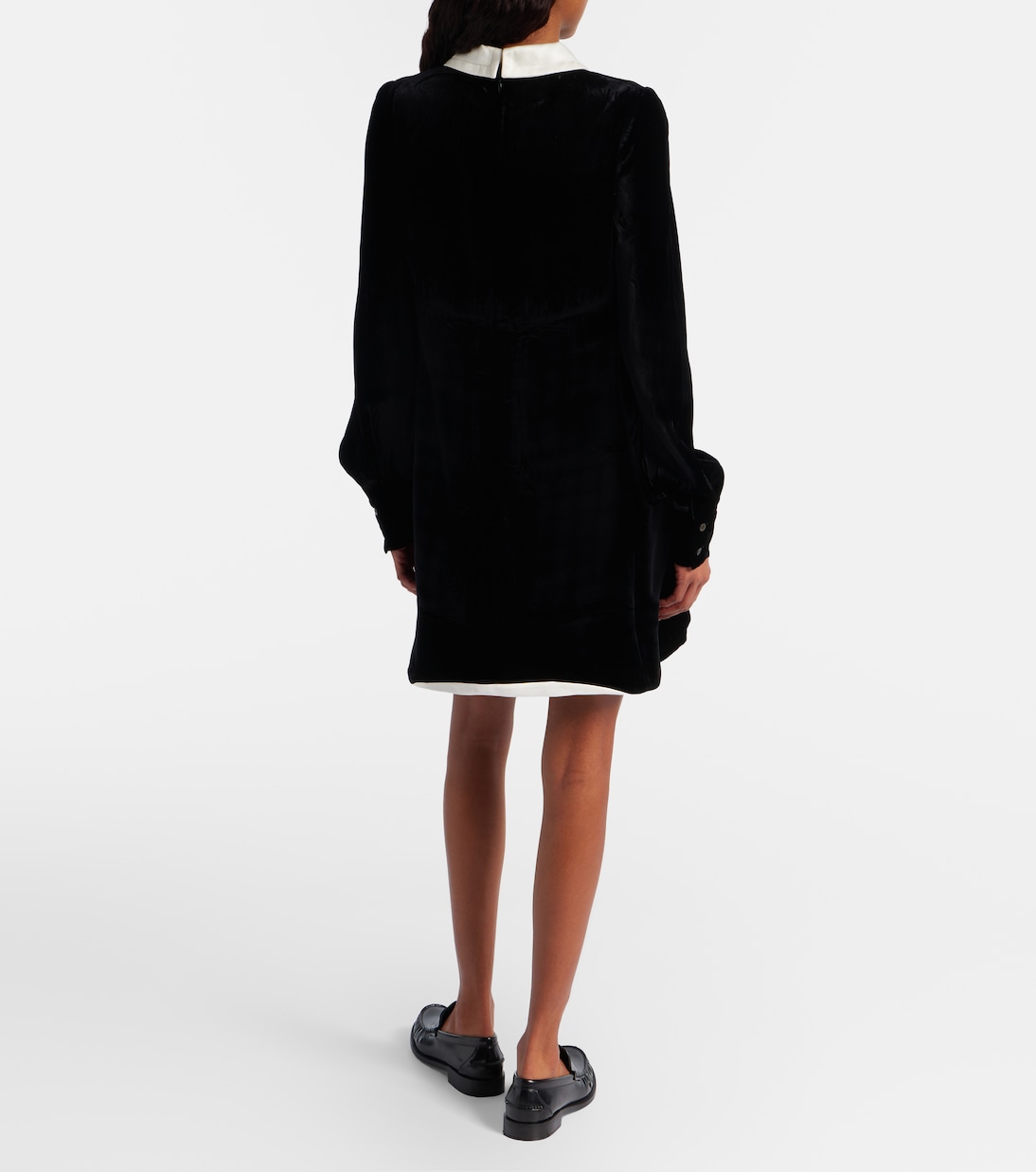 Asymmetric velvet minidress | Prada
